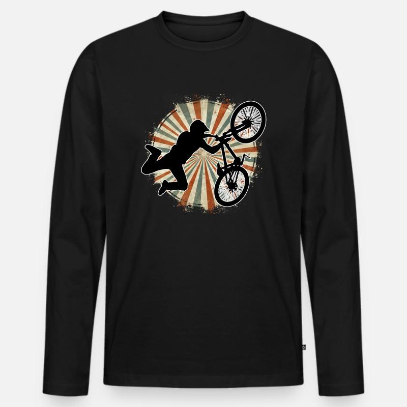 BMX - Männer Premium Bio Langarmshirt - Schwarz