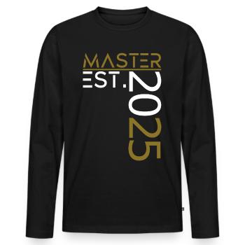 Master est. 2025 - Männer Premium Bio Langarmshirt - Schwarz - Vorne - Nico (187cm)
