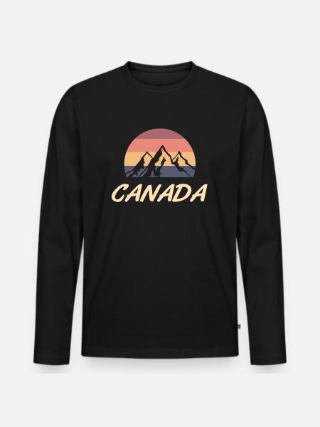 Canada - Men's Premium Organic Long Sleeve Shirt - black