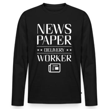 Newspaper publishers aussing magazines profession - Men's Premium Organic Long Sleeve Shirt - black - Front - Nico (187cm)