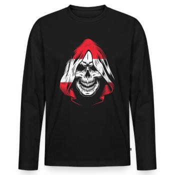 Austria - Men's Premium Organic Long Sleeve Shirt - black - Front - Nico (187cm)