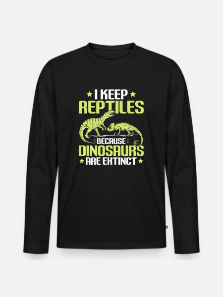 Reptiles Reptile Snakes Lizard Terrarium - Men's Premium Organic Long Sleeve Shirt - black
