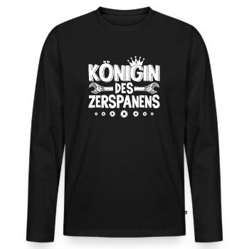 Zerspanungsmechaniker Dreher Fräser CNC Machinist - Männer Premium Bio Langarmshirt - Schwarz - Vorne - Nico (187cm)