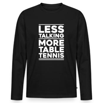 Table Tennis Ping Pong Pong Pppong Table Tennis - T-shirt manches longues Premium bio Homme - noir - Devant - Nico (187cm)