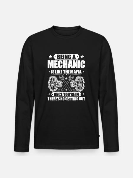 Mekaniker Mekanik Mekanik Mekaniker - Premium økologisk langærmet T-shirt til mænd - sort