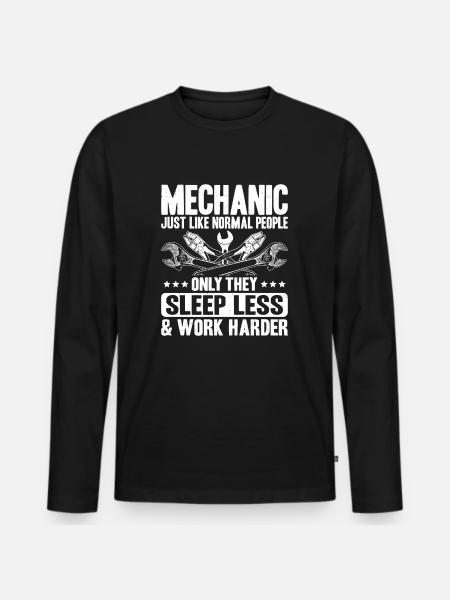 Mekaniker Mekanik Mekanik Mekaniker - Premium økologisk langærmet T-shirt til mænd - sort