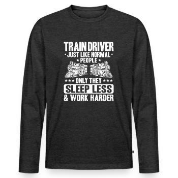 Triebfahrzeugführer Lokführer Train Driver - Men's Premium Organic Long Sleeve Shirt - heather anthracite - Front - Nico (187cm)
