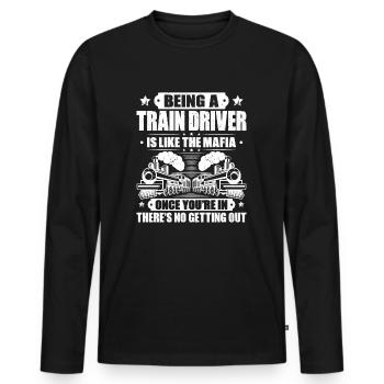 Triebfahrzeugführer Lokführer Train Driver - Men's Premium Organic Long Sleeve Shirt - black - Front - Nico (187cm)