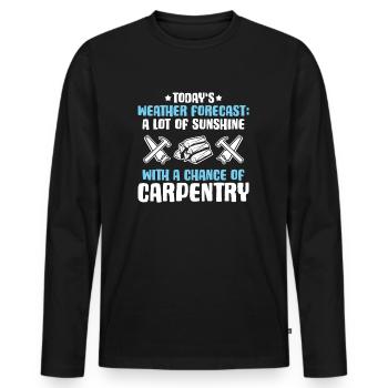Zimmerer Zimmermann Zimmerei Carpenter Carpentry - Men's Premium Organic Long Sleeve Shirt - black - Front - Nico (187cm)