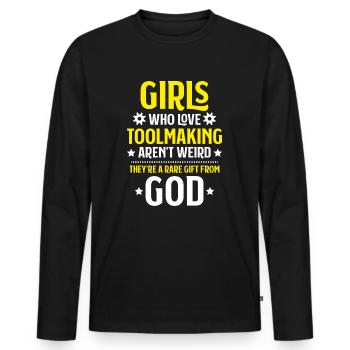 Tool Mechanic Toolmaker Tool & The Maker - T-shirt manches longues Premium bio Homme - noir - Devant - Nico (187cm)