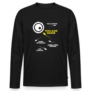 Tool Mechanic Toolmaker Tool & The Maker - T-shirt manches longues Premium bio Homme - noir - Devant - Nico (187cm)