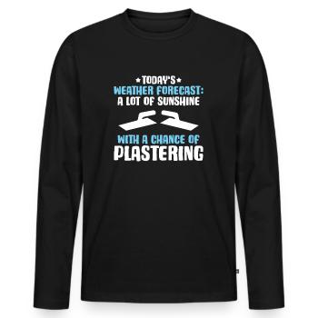 Stuckateur Plasterer Stukkateur Gipser Verputzer - Männer Premium Bio Langarmshirt - Schwarz - Vorne - Nico (187cm)
