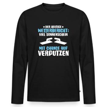 Stuckateur Plasterer Stukkateur Gipser Verputzer - Männer Premium Bio Langarmshirt - Schwarz - Vorne - Nico (187cm)