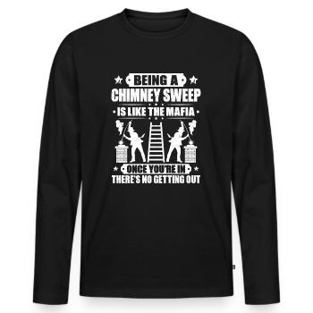 Schornsteinfeger Kaminkehrer Ramoneur - T-shirt manches longues Premium bio Homme - noir - Devant - Nico (187cm)