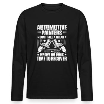 Vehicle Painter Painter Automotive Painter - Men's Premium Organic Long Sleeve Shirt - black - Front - Nico (187cm)