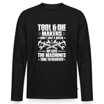 Tool Mechanic Toolmaker Tool & The Maker - T-shirt manches longues Premium bio Homme - noir - Devant - Nico (187cm)