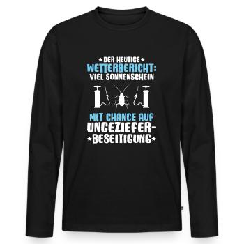 Schädlingsbekämpfer Kammerjäger Exterminator - Männer Premium Bio Langarmshirt - Schwarz - Vorne - Nico (187cm)