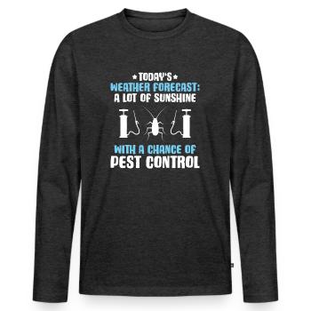 Schädlingsbekämpfer Kammerjäger Exterminator - Männer Premium Bio Langarmshirt - Anthrazit meliert - Vorne - Nico (187cm)