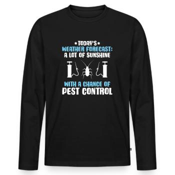Exterminateur antiparasitaire Exterminateur - T-shirt manches longues Premium bio Homme - noir - Devant - Nico (187cm)