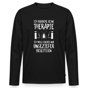 Schädlingsbekämpfer Kammerjäger Exterminator - Männer Premium Bio Langarmshirt - Schwarz - Vorne - Nico (187cm)