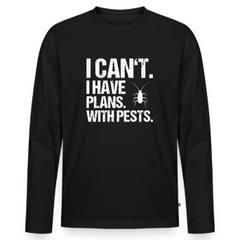 Exterminateur antiparasitaire Exterminateur - T-shirt manches longues Premium bio Homme - noir - Devant - Nico (187cm)