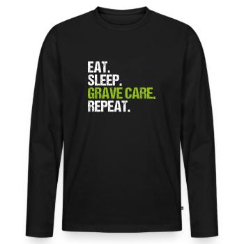 Friedhofsgärtner Friedhof Cemetery Gardener - Männer Premium Bio Langarmshirt - Schwarz - Vorne - Nico (187cm)