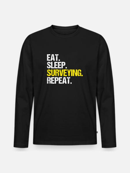 Vermessungstechniker Vermesser Land Surveyor - Men's Premium Organic Long Sleeve Shirt - black