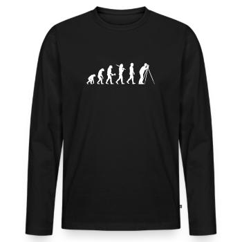 Vermessungstechniker Vermesser Land Surveyor - Men's Premium Organic Long Sleeve Shirt - black - Front - Nico (187cm)