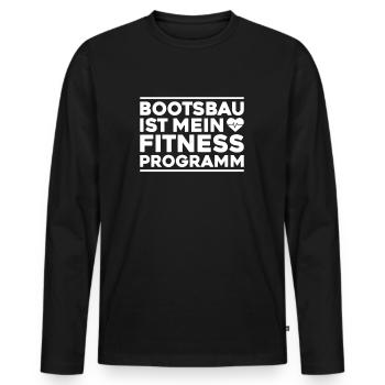 Bootsbauer Bootsbau Schiffbauer Schiffbau Boote - Männer Premium Bio Langarmshirt - Schwarz - Vorne - Nico (187cm)