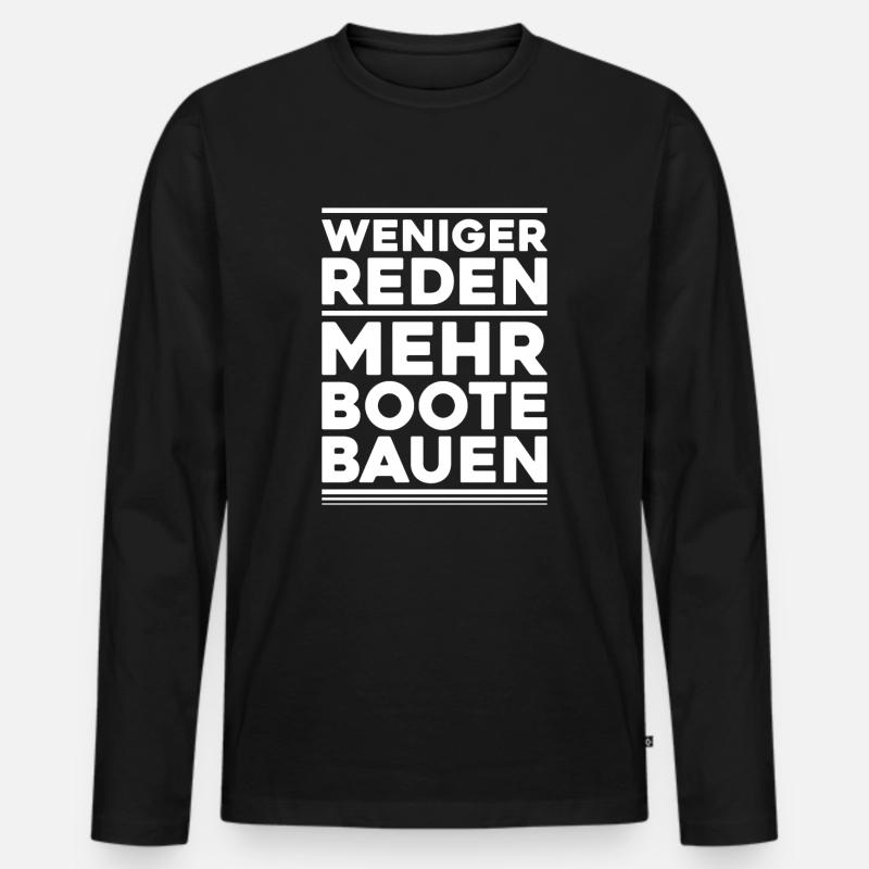 Bootsbauer Bootsbau Schiffbauer Schiffbau Boote - Männer Premium Bio Langarmshirt - Schwarz