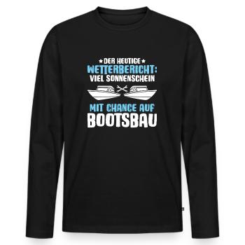 Bootsbauer Bootsbau Schiffbauer Schiffbau Boote - Männer Premium Bio Langarmshirt - Schwarz - Vorne - Nico (187cm)