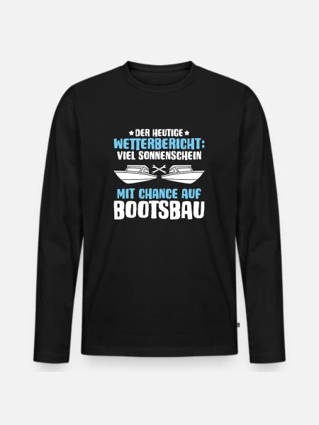 Bootsbauer Bootsbau Schiffbauer Schiffbau Boote - Männer Premium Bio Langarmshirt - Schwarz