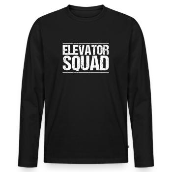Elevator Fitter Elevator Mechanic Elevator Mechanic - Men's Premium Organic Long Sleeve Shirt - black - Front - Nico (187cm)