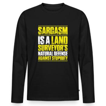 Vermessungstechniker Vermesser Land Surveyor - Men's Premium Organic Long Sleeve Shirt - black - Front - Nico (187cm)