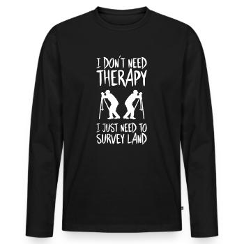 Vermessungstechniker Vermesser Land Surveyor - Men's Premium Organic Long Sleeve Shirt - black - Front - Nico (187cm)