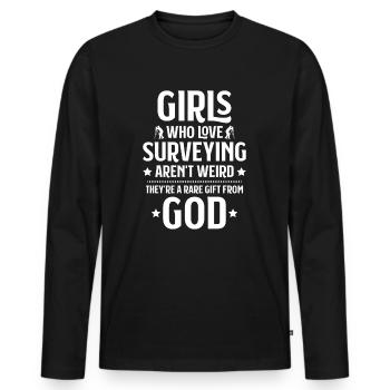 Vermessungstechniker Vermesser Land Surveyor - Men's Premium Organic Long Sleeve Shirt - black - Front - Nico (187cm)
