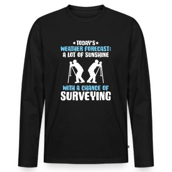 Vermessungstechniker Vermesser Land Surveyor - Men's Premium Organic Long Sleeve Shirt - black - Front - Nico (187cm)