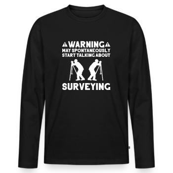 Vermessungstechniker Vermesser Land Surveyor - Men's Premium Organic Long Sleeve Shirt - black - Front - Nico (187cm)
