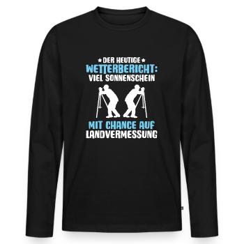 Vermessungstechniker Vermesser Land Surveyor - Männer Premium Bio Langarmshirt - Schwarz - Vorne - Nico (187cm)