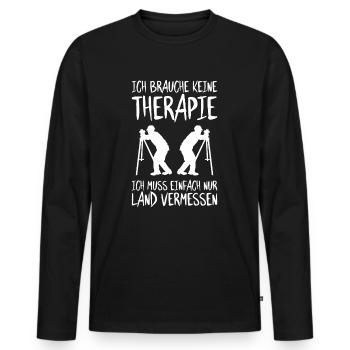 Vermessungstechniker Vermesser Land Surveyor - Männer Premium Bio Langarmshirt - Schwarz - Vorne - Nico (187cm)