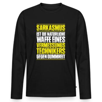 Vermessungstechniker Vermesser Land Surveyor - Männer Premium Bio Langarmshirt - Schwarz - Vorne - Nico (187cm)