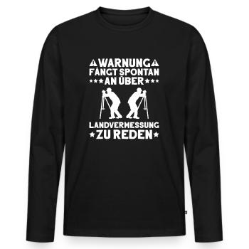 Vermessungstechniker Vermesser Land Surveyor - Männer Premium Bio Langarmshirt - Schwarz - Vorne - Nico (187cm)