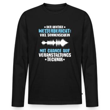Veranstaltungstechniker Event Technician - Männer Premium Bio Langarmshirt - Schwarz - Vorne - Nico (187cm)