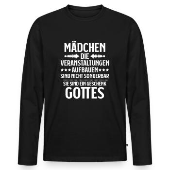 Veranstaltungstechniker Event Technician - Männer Premium Bio Langarmshirt - Schwarz - Vorne - Nico (187cm)