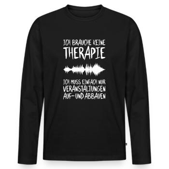 Veranstaltungstechniker Event Technician - Männer Premium Bio Langarmshirt - Schwarz - Vorne - Nico (187cm)
