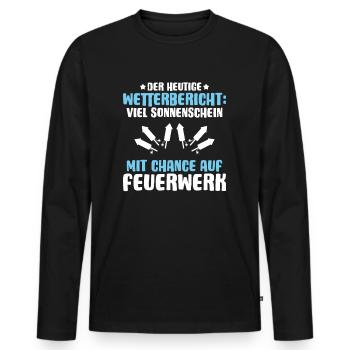 Pyrotechniker Feuerwerk Pyrotechnik Pyrotechnician - Männer Premium Bio Langarmshirt - Schwarz - Vorne - Nico (187cm)