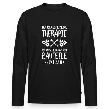 Verfahrensmechaniker Verfahrensmechanikerin - Männer Premium Bio Langarmshirt - Schwarz - Vorne - Nico (187cm)
