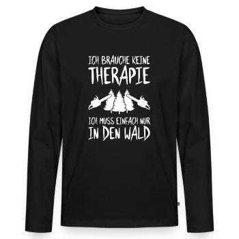 Forstwirt Forstwirtschaft Waldfacharbeiter Wald - Männer Premium Bio Langarmshirt - Schwarz - Vorne - Nico (187cm)