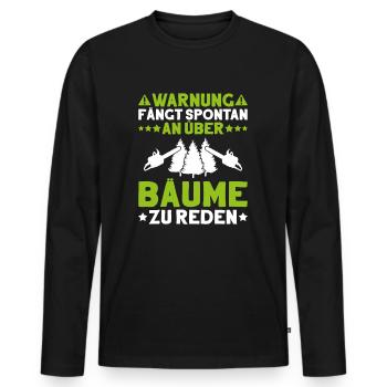 Forstwirt Forstwirtschaft Waldfacharbeiter Wald - Männer Premium Bio Langarmshirt - Schwarz - Vorne - Nico (187cm)