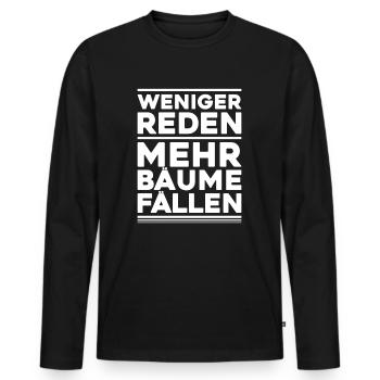 Forstwirt Forstwirtschaft Waldfacharbeiter Wald - Männer Premium Bio Langarmshirt - Schwarz - Vorne - Nico (187cm)